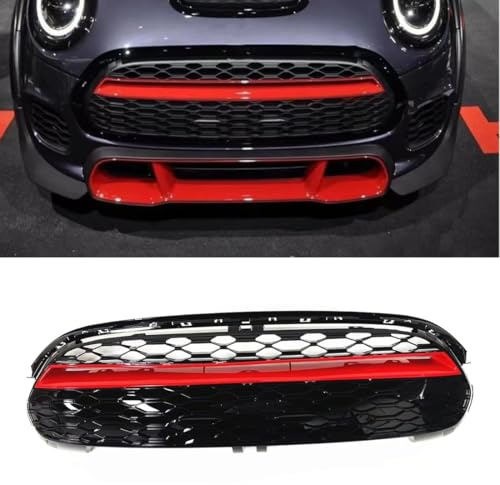 BDWXJP Auto Kühlergrill Front Grill für MINI Cooper F55 2015-2020 F56 2014-2020 F57 2016-2021, Auto Kühlergitter Frontstoßstangengitter, Sport Kühlergrill Wabengrill Dekorative Abdeckung Auto Zubehör