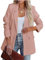 MGizo DtiSpectrum Blazer pour Femme - Veste de Costume Ample à Simple Boutonnage Ouverte sur Le Devant pour Femme de Bureau, Vestes d'affaires à Manches Longues et Col à Revers