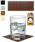Lederfabrik Garnier® Untersetzer Gläser quadratisch 6er-Set - rutschfest & Abwaschbar - Perfekter Tischschutz - Glasuntersetzer Leder Braun - Made in DE
