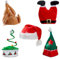 THE TWIDDLERS - Christmas Hats, Funny Christmas Party Hats, Fancy Dress for Adults & Kids - Includes Hilarious Festive Novelty Designs - Turkey, Elf, Tree, Santa Legs & Santa Hat (15 Pack)