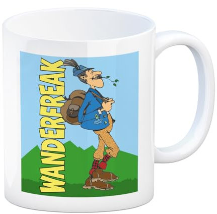 speecheese Wanderfreak Kaffeebecher Perfekt für jeden Wanderer der die Berge im Rucksack erobert Ideal um nach dem Lauf die Stiefel abzustellen