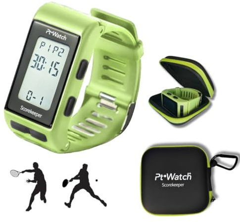 Pt Watch Scorekeeper Padel- und Tennis-Punktzähler für Padel und Tennis, digitale Sportanzeige für Schläger- und Schlägersport (Pistachio)