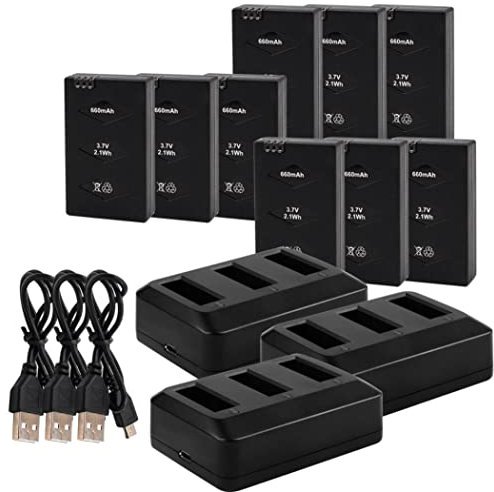 Drone Lithium Battery UAV Remplacement de la Batterie Compatible avec des Drones Parrot Mini 3,7 V 600mAh 3pcs, Batterie de Lithium de Drone