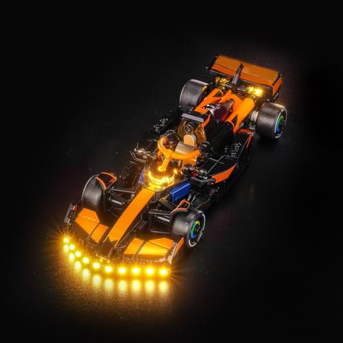 LocoLee Licht Set Kompatibel mit Lego 77251 McLaren F1 Team MCL38 Rennauto, Nur Lichter Set, Licht Beleuchtung Set Compatible with Lego McLaren F1 Team MCL38 Race Car (Nicht enthalten Modellset)
