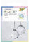 folia 23839 - Sun Catcher CRYSTAL DUO, 2 Sonnenfänger aus Glas inkl. 8 m Metallic Garn in Gold, Ø 3 cm Kristalle zum Aufhängen