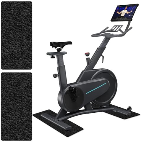 Zinueen Tapis Anti-Vibration, 6mm Tapis Protection Sol pour Équipements de Fitness - Dalles Amortissantes Antidérapantes, Tapis de Sol pour Home Trainer Vélo/Machine (28x70cm)