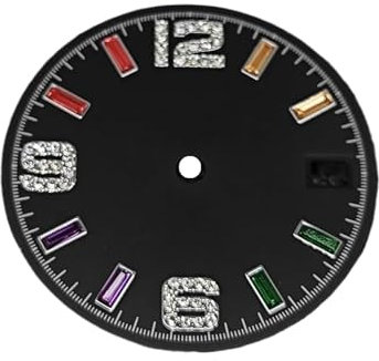 1 NH35-Uhr mit einem 28,5 mm farbigen Zifferblatt auf der Oberfläche(Black)