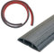 Floor Cord&Wire Cover,Floor Cable Cover Self-adhesive,PVC Power Cable Channel,Cable Protector Hider,Pre-Cut Floor Cord Channel,Protect Cables Prevent Trip Hazards 11mm(H) (2m(L) Dark grey, 40mm(B))