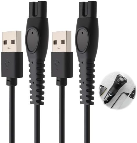 2PCS Cable de Cargador Carga 5V 1A USB para Philips Norelco One-Blade QP2724 QP2720 QP2824 QP4530 QP4631 QP2734 MG7910 MG5910 MG9510 PQ888 PQ889 2400 One-Blade Charger 5v 1a Cable USB Para Philips