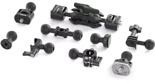8 in 1 Gelenkarm-Set, DIY Mini Abnehmbare Selbstmontage Articulating Magic Arm Tool Kit, mit 1/4-Zoll-20 Schraube, 360° schwenkbarer Kugelkopf, für LED-Licht, Kamera-Monitorhalterung