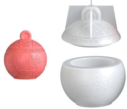 Silikonharzform mit Weihnachtsmotiv und Schneeflocken-Beeren-Muster, Aufbewahrungsbehälter für Schmuck-Organizer, Harz-Aufbewahrungsglas-Formen