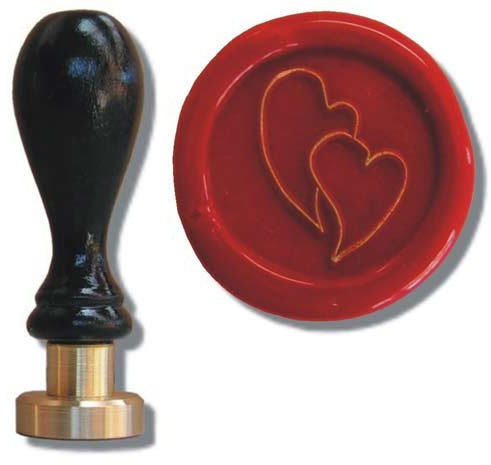 Siegel Stempel Petschaft verliebte Herzen 24 mm