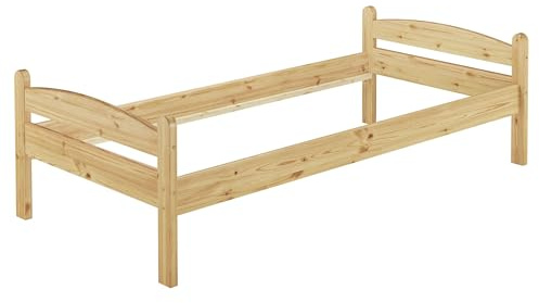 Erst-Holz®Einzelbett Massivholz 90x200 Jugenbett Kiefer Natur Bettgestell ohne Rollrost 60.32-09 oR