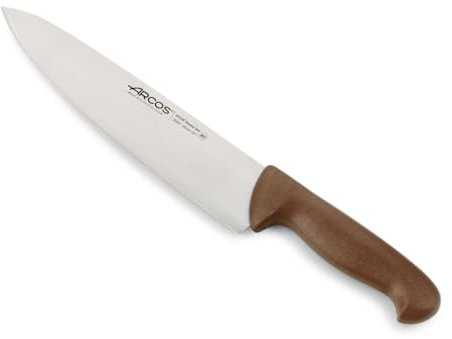 Arcos Couteau de Chef Professionnel - Lame Acier Inoxydable NITRUM 25 cm - Durabilité et Coupe Supérieure - Manche Polypropylène - Série 2900
