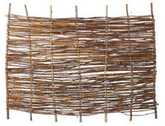 Haselnuss-Zaun/Sichtschutz aus Haselnuss-Holz im Maß 180 x 120 cm (Breite x Höhe) als robuster Holzzaun/Sichtschutzelement aus Natur-Material im Garten
