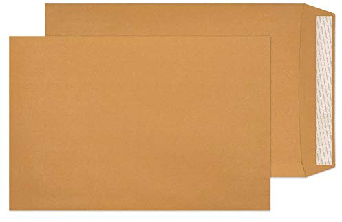 Blake Avant Garde - Premium Envelopes (381 x 254mm) - Pack of 250 - Superior Thickness 130GSM - PowerSeal - Heavyweight Grade Envelope - Brown Peel and Seal Envelopes 15 x 10 (AG0060)
