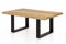 WOODLIVE DESIGN BY NATURE Couchtisch massiv Holz Wildeiche Ventus 110x70 Natur geölt, Tischuntergestell Schwarz
