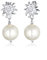 Elli Ohrringe Damen Ohrhänger Edelweiss Dirndl mit Muschelkernperle in 925 Sterling Silber