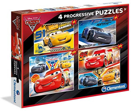 Clementoni 07714 Cars The Movie 07714-Supercolor Puzzle-20 + 60 + 80 + 180 Teile Puzzle Set 3, Mehrfarbig