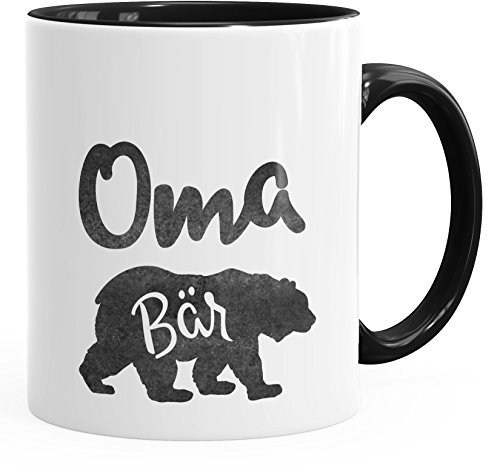MoonWorks Kaffee-Tasse Oma Bär schwarz Unisize
