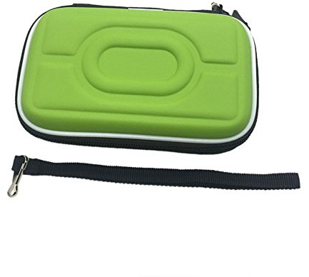 Harte EVA-Tragetasche mit Handschlaufe für Gameboy Advance GBA Gameboy Color GBC, grün