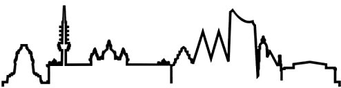 Samunshi® Leipzig Skyline Wandtattoo Silhouette schwarz