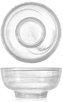 H&H Alabastro Set 6 Coppette, Vetro, Bianco, 10.5cm