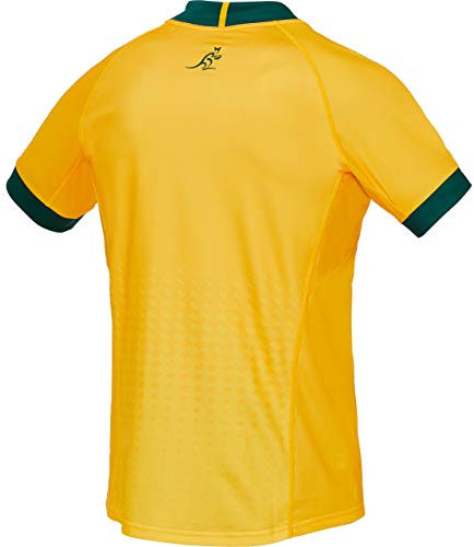 ASICS Herren Australien Heim Trikot Home Shirt Kurzarm Gold XL