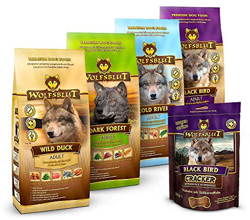 Wolfsblut - Probierpaket - Mixpaket Trockenfutter klein - 4 x 500 g & 225 g - Getreidefreies Hundefutter