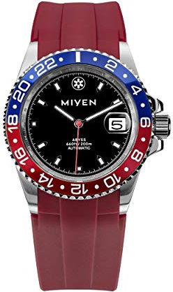 MIYEN MUNICH Abyss Automatik Uhr Herren - Miyota Präzisionslaufwerk Saphirglas & Datumsfunktion – Silber Uhr Herren