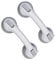 Relaxdays Sauggriff 2er Set, Haltegriff für Dusche & Badewanne, 70 kg, für Senioren, Wand, Vakuum Saugheber, weiß/grau
