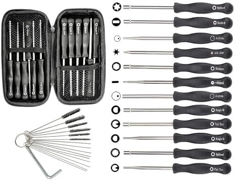 Hippotech Packung mit 12 Vergaser-Einstellwerkzeugen und Tragetasche für 2-Takt-Kleinmotor für Poulan für Husqvarna für STIHL für ECHO Trimmer-Kettensäge