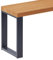 LAMO Manufaktur Sitzbank Esszimmer Holzbank 30x140x47 cm, Möbelfüße Simple Anthrazit/Rustikal, LSB-01-A-003-140-7016S