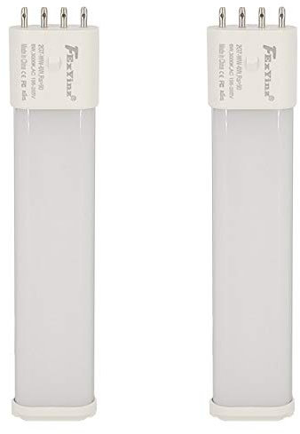 FExYinz LOT de 2 5 ans de garantie 5,94 pouces Ra 90 2G7 LED Ampoule 6 Watt Blanc Chaud 3000K 600 Lumens PL Lampe Compacte 2G7 LED Tube Lumière
