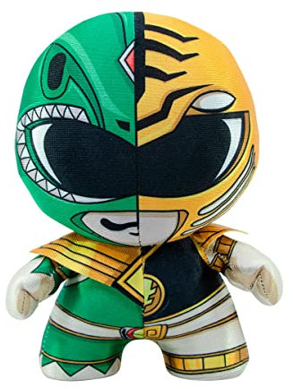 Bizak DZNR 64229311 Power Rangers Plüschfigur zum Sammeln, Grün und Weiß, 18 cm Höhe