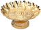 Cyrank Classic Gold Geometric Fruit Bowl, 8cm/3.1in H x 17.8cm/7.0in D x 8cm/3.1in Base, Alloy Steel, 323.184g Capacity, Dishwasher & Microwave Safe, Perfect for Parties, Temple Use, Home Decoration