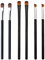 Pinceaux de maquillage pour les yeux 6 pinceaux de fard à paupières Ensemble de pinceaux de maquillage en or rose avec poils synthétiques doux et poignées en bois massif pour fard à paupières
