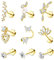 Adramata 9 Pcs 16G Helix Piercings für Damen Chirurgenstahl Ohrringe Piercing Schmetterling Blume Schlange Ohrpiercing Ohrstecker Knorpel Ohrringe Set Helix Tragus Piercing Ohr Schmuck