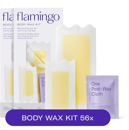 Flamingo Wax Strips for Hair Removal, Women's Body Wax Kit, Pack of 2