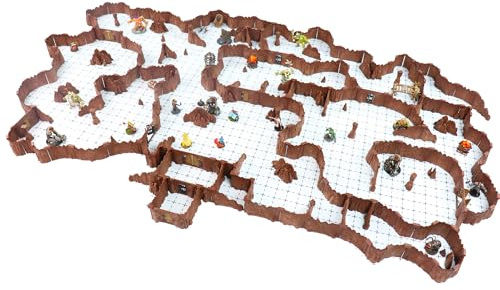 Dirt Cheap Dungeons Modular Cavern System - Ogre Set TT RPG Terrain Building for Dungeons & Dragons, Pathfinder, War Gaming, and More!