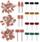 Glarks 62Pcs Abrasive Grinding Stone Points Sanding Drill Bit and 120/180/320/400 Grits Abrasive Buffing Polishing Wheels Set with 1/8 Shank for Rotary Tool