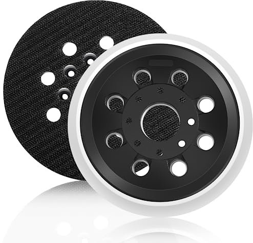 PEESHON 2 Piezas Almohadilla de Lijado 125mm, Almohadillas Repuesto de Lijadora para Bosch GEX125-1AE GEX125-1A ROS10 ROS20VS RS035 PEX220A