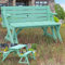 FQWYNMZ Outdoor-Gartenbank Aus Holz, 2-in-1-verwandelbares, Austauschbares Outdoor-Picknicktischset Aus Holz, Umwandelbarer Picknicktisch, Deck mit Schirmloch für Hinterhof, Veranda, Terrasse
