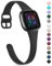 Wanme Silikon Armband für Fitbit Versa 3/4, Sense/Sense 2 - Dauerhaft Dünnes Sport Ersatz Uhrenarmband für Damen und Herren