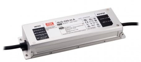 MeanWell XLG-320-H-A, LED-Treiber Konstantstrom 5600 mA 30-56 V 312 W, IP67 Eingang 220 V und 110 V