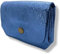 Générique Porte-Monnaie Femme en Cuir Irisé, Porte-Carte Brillant, Véritable, Trifold, 3 Compartiments (Bleu)
