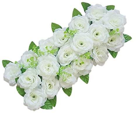 ＡＷＨＡＯ Arch Rose Flower Panel Table Runner Bouquet for Wedding, White