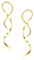 Peiyee Spiral Ohrringe Damen,Ohrringe HäNgend FüR Damen,Durchzieher Tropfen Ohringe Edelstahl FüR Freundin, Mutter, Schwester, Muttertag, Weihnachten Oder Geburtstagsgeschenk (Gold)