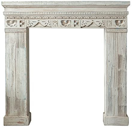 Dekorative Kaminkonsole Französische Kaminofensimsverkleidung, dekorativer Schrank for den Innenbereich, Massivholz, Vintage-Kunst, alte Villa, Simulation eines gefälschten Kaminsimses, dekoratives Re