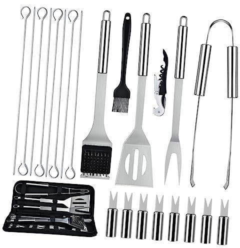 BESPORTBLE 1 Herramienta De Barbacoa Utensilios De Barbacoa Kit De Utensilios De Parrilla Accesorio para Barbacoa Parrilla De Comida Cepillo para Parrilla Exterior Acero Inoxidable